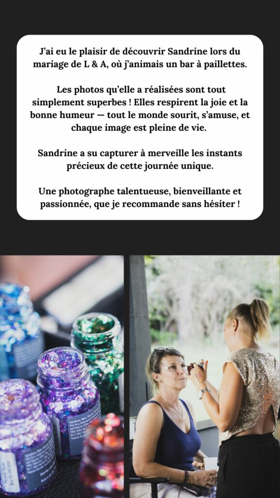 Sandrine est une jeune femme super dynamique hyper à l'écoute, très professionnelle , son travail est superbe. Rien à dire à part qu'elle demande à être connue et reconnue pour son travail de qual