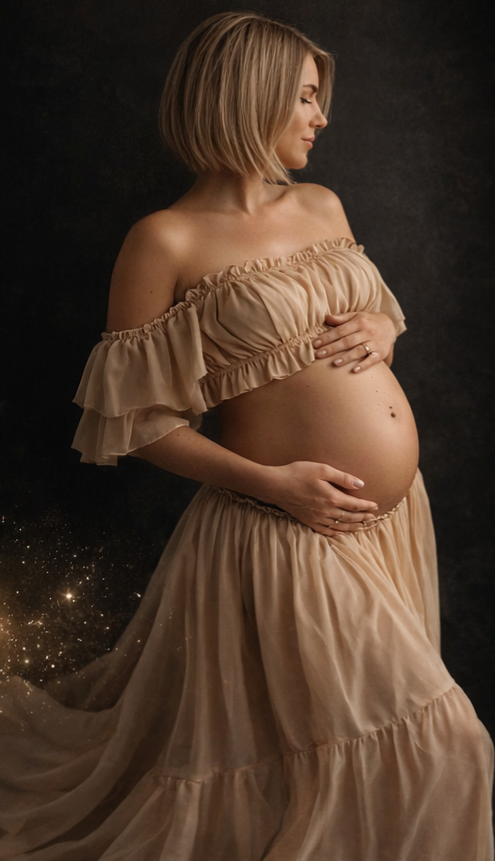 Séance photo grossesse boho élégante